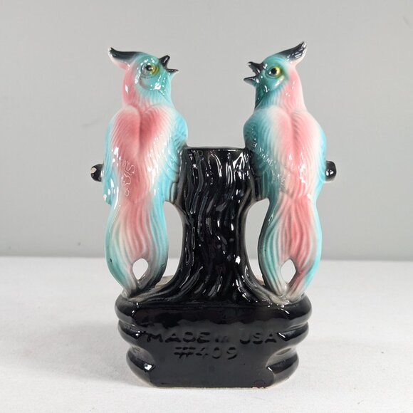 AS-IS Maddux of California Colourful Bird Planter Figurine Vase - Picture 5 of 12